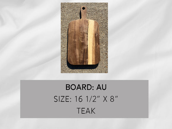 Teak Cutting Board, Personalized, 16 1/2