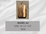 Teak Cutting Board, Personalized, 16 1/2" x 8", Board AU