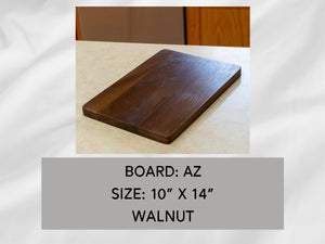 Walnut Cutting Board, Personalized, 10" x 14", Board AZ