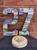 Senior Numbers, Number Collage, Senior Night, Sport Number Photo Collage, Football, Softball, Baseball, Basketball, Soccer, Volleyball