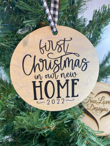First Christmas In Our New Home Christmas Ornament, First Home Ornament, Our First Christmas, New Home Gift, Housewarming Gift