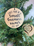 Small Business Owner Christmas Ornament, Small Business Established Ornament