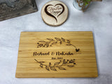 Bamboo Cutting Board with Handle, Personalized, 9 1/2" x 6", Board P