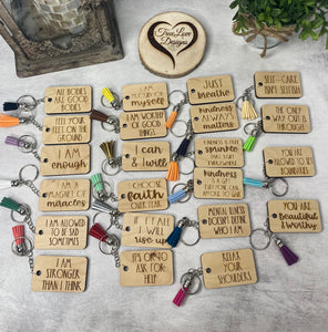 Motivational Positive Sayings Keychains, Inspirational Uplifting, Unique Message Gift, Affirmation Statement, Inspirational Message