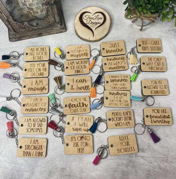 Motivational Positive Sayings Keychains, Inspirational Uplifting, Unique Message Gift, Affirmation Statement, Inspirational Message