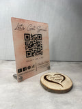 Social Media Printed Acrylic Sign, Boutique Sign, Small Business Sign, Instagram Handle, Tiktok Username, Let’s Get Social Business Sign, QR Code Sign