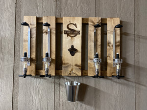 Wall Mount Liquor Dispenser - Wall Mount Bar Dispenser - Bar Decor - Gifts for Him - Man Cave - Valentine's Day For Him - Christmas