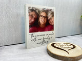 Family Photo Polaroid Shelf Sitter, Portrait Shelf Sitter, Personalized Printed Portrait, Printed Picture, Family Photo, Custom Photo Gift