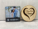 Photo Spotify Code Slate Coaster, Photos with Spotify, Wedding Coaster Set, Valentine's Day Gift, Spotify Song, Gift for Him, Boyfriend Gift