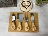 Cheese Knife, Cheese Knife Set, Personalized, Wedding Gift, Housewarming, Engagement, Wedding, Cheese Board Knife Set, One Side Engraved