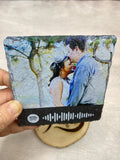 Photo Spotify Code Slate Coaster, Photos with Spotify, Wedding Coaster Set, Valentine's Day Gift, Spotify Song, Gift for Him, Boyfriend Gift