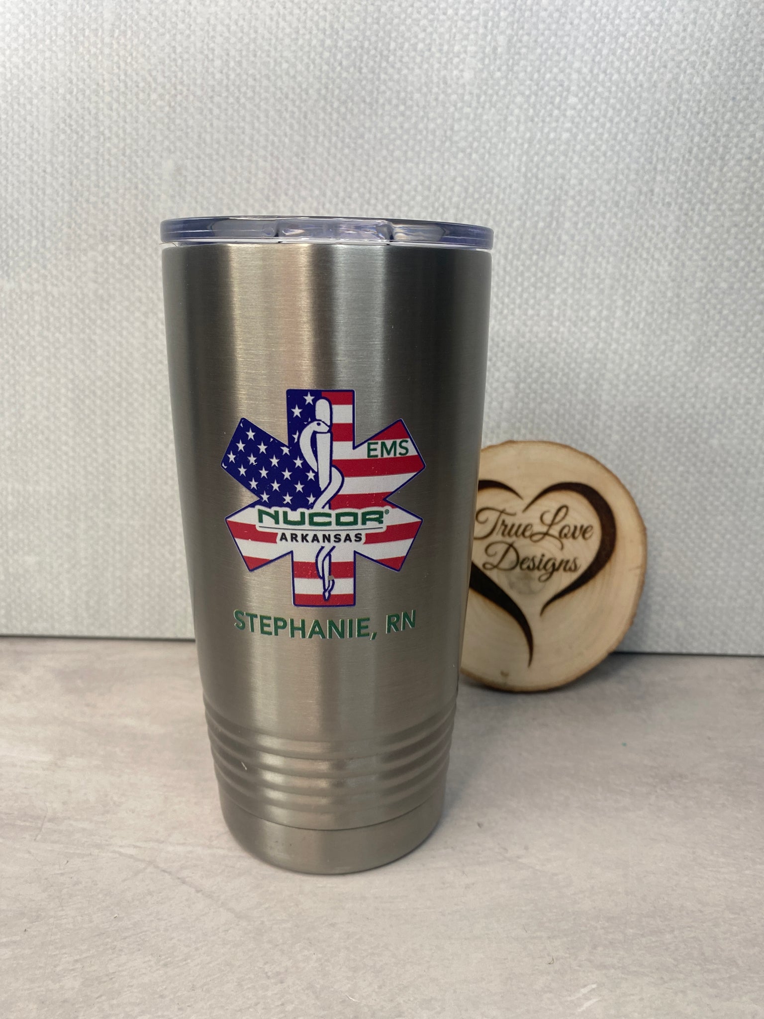 Custom 20 oz Stainless Steel Mug, Personalized Photo Mug