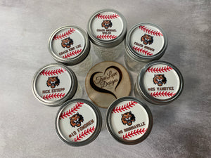 Personalized Baseball Jars, Baseball Gift, Senior Athlete, Senior gift, Baseball Team Gift, Baseball Senior Night, Team Gift, Coach Gift