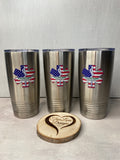 Printed 20 oz Tumbler Personalized with custom artwork or logo, Custom Printed Travel Mug, Client Gifts, Logo Swag, Logo on Tumbler