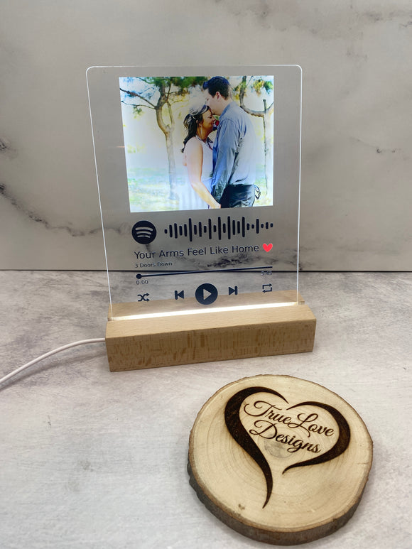 Spotify Code Personalized Song Plaque, Playlist Streaming Boyfriend Girlfriend Valentines Music Love Birthday Wedding Christmas Acrylic Lamp
