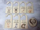 Woodland Creatures Newborn Toddler Baby Wood Closet Dividers (Newborn - 24 Months) Baby Nursery Closet Clothes Organizers, Baby Shower