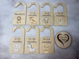 Safari Animals Newborn Toddler Baby Wood Closet Dividers (Newborn - 24 Months) Baby Nursery Closet Clothes Organizers, Baby Shower