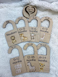 Safari Animals Newborn Toddler Baby Wood Closet Dividers (Newborn - 24 Months) Baby Nursery Closet Clothes Organizers, Baby Shower