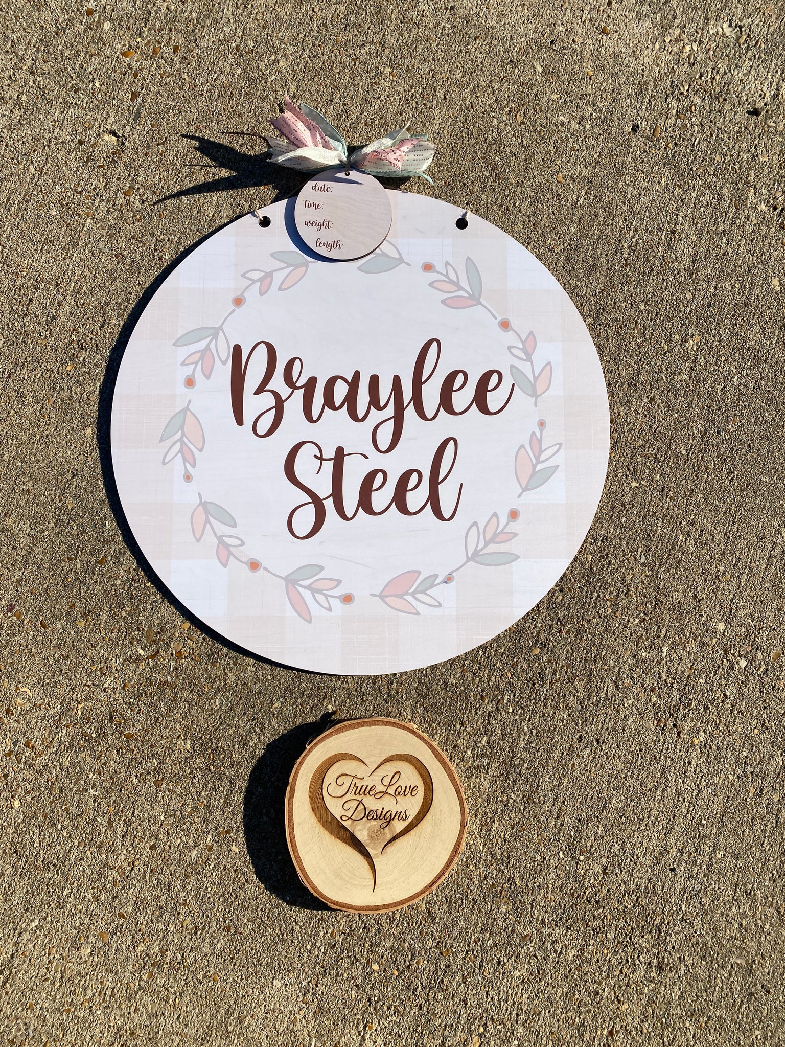 Personalized Baby Name Wood Hanger