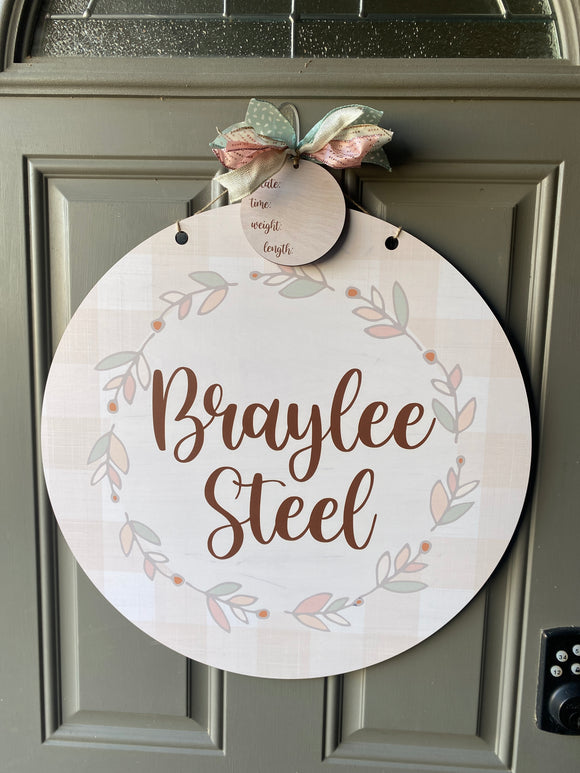 Personalized Baby Name Wood Hanger