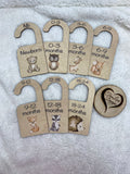 Woodland Creatures Newborn Toddler Baby Wood Closet Dividers (Newborn - 24 Months) Baby Nursery Closet Clothes Organizers, Baby Shower