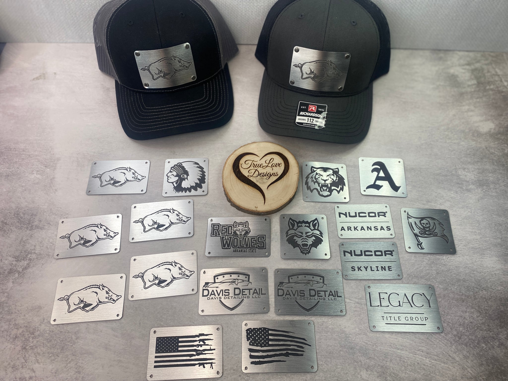 Trucker Hat with Laser Engraved Leather Patch – Personalized Engraving