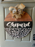 Leopard Door Hanger, Front Door Decor, Welcome To Our Home, Door Wreath, Housewarming Gift, Home Decor, Front Door Wreath, Door Hanger