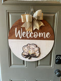 Welcome Door Hanger, Front Door Decor, Welcome To Our Home, Door Wreath, Housewarming Gift, Home Decor, Front Door Wreath, Door Hanger
