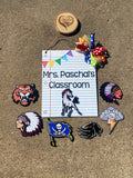Teacher Classroom Name Sign, Teacher Appreciation Gift, Personalized Teacher Welcome Sign, Personalized Classroom Decor, Seasonal Attachments
