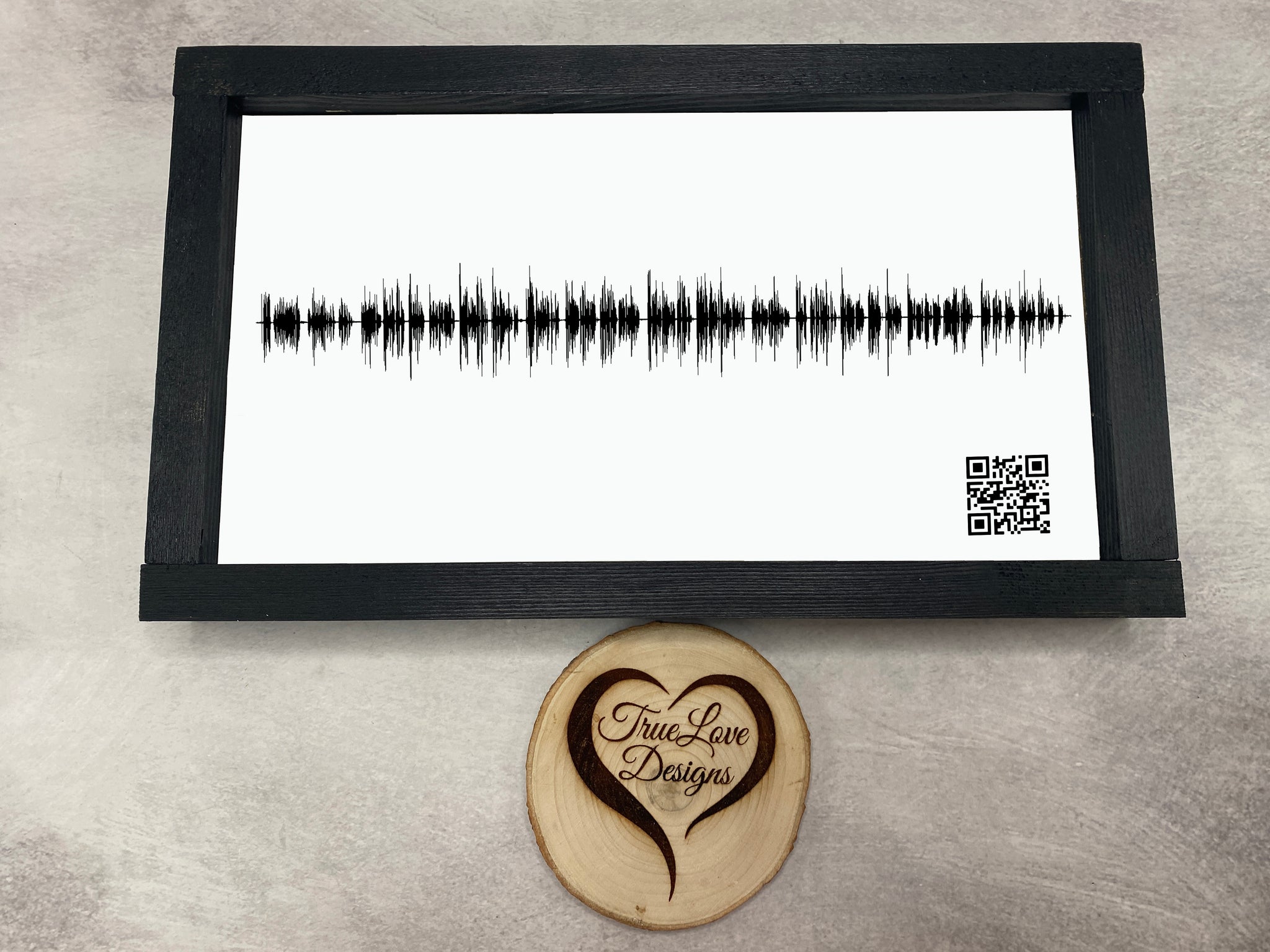Memorial Voicemail Art With Sound Wave QR Code Custom Loss Framed G memorial-voicemail-art-with-sound-wave-qr-code-custom-loss-framed-g