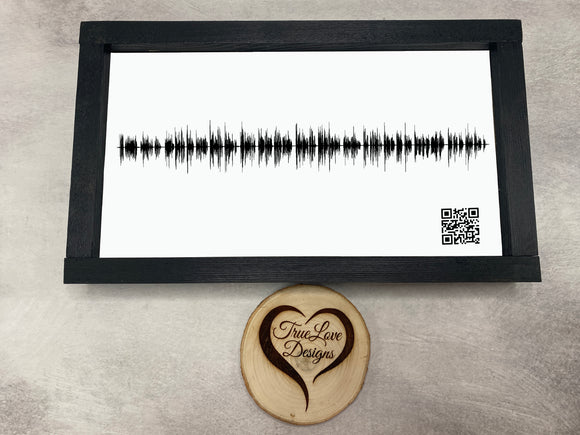 Memorial Voicemail Art with Sound Wave & QR code, Custom Loss Framed Gift Idea, Love One Memorial, Sympathy Gift