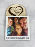 Polaroid Style Personalized Photo Coaster, Custom Photo Coaster, Tile Coaster, Wedding, Birthday Gift, College Dorm Decor Student Gift