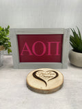 Alpha Omicron Pi Wall Art, Gift for AOII Sisters, Alpha Omicron Pi Sorority, Greek Life, Sisterhood (licensed)