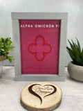 Alpha Omicron Pi Wall Art, Gift for AOII Sisters, Alpha Omicron Pi Sorority, Greek Life, Sisterhood (licensed)