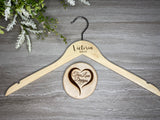 Personalized Bridesmaid Hangers - Wedding Hanger - Wooden Engraved Hanger - Bridal Dress Hanger - Wedding Name Hangers