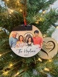 Family Photo Snow Ornament | Portrait Christmas Ornament | Personalized Ornament | Picture Ornament | Family Ornament | Custom Photo Gift