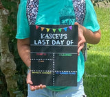 Reusable First and Last Day of School Sign, Chalkboard Sign, First Day of School Sign, 1st Day of School, Back to School, Classic Boho School Sign Set