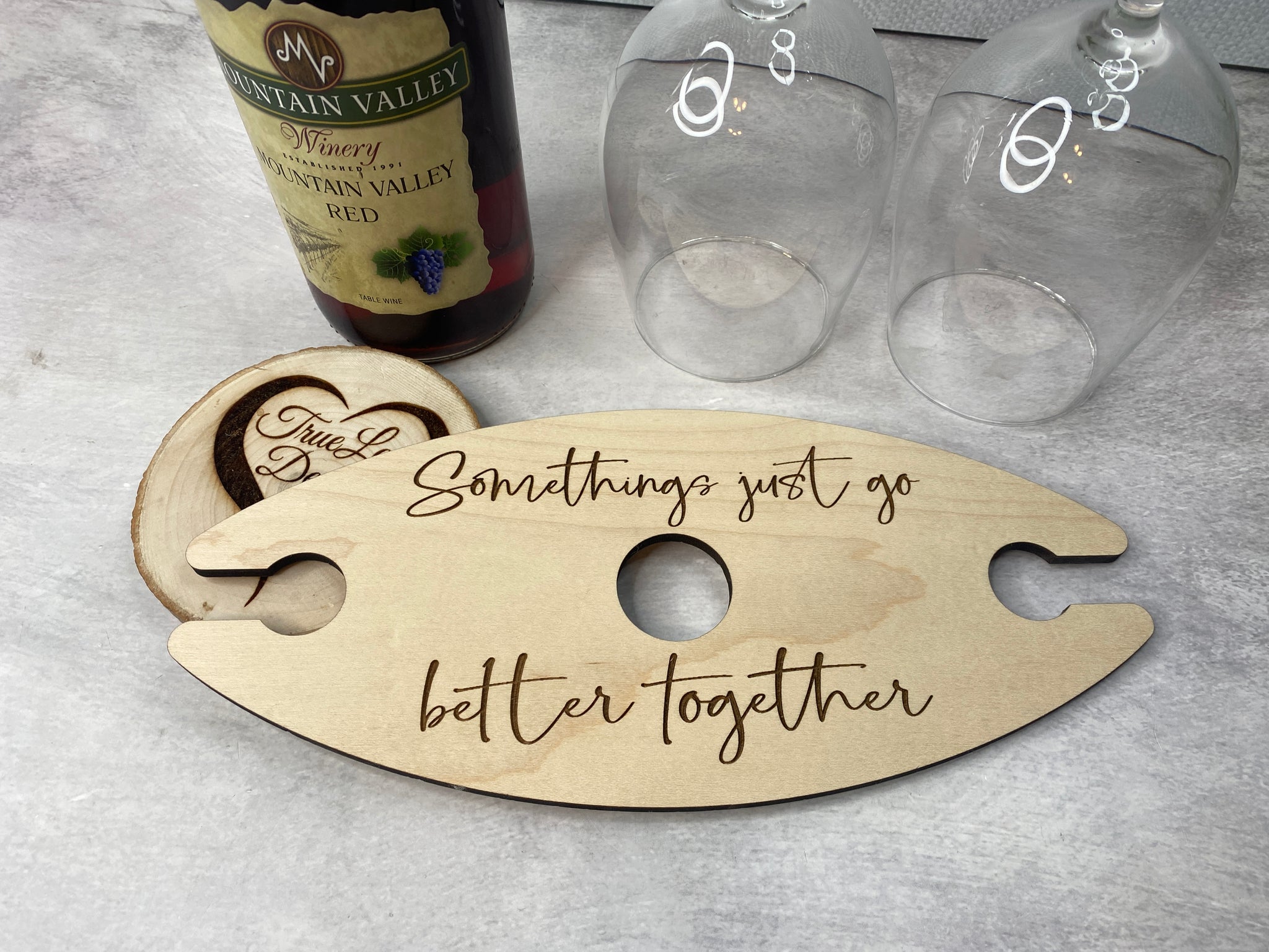 Wine Glass Caddy, Wine Caddy, Wood Wine Butler, Wine Gift, Gift For Wi –  TrueLove Designs Shop