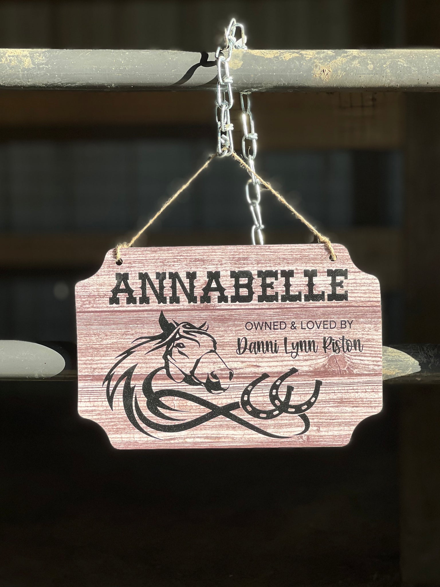 Horse Stable Sign Wood Equine Horse Stall Sign Wood Plaque