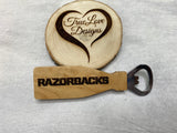 Custom Wood Bottle Opener, Magnetic Wood Handle, Personalized Engraved, Customized, Groomsman, Father's Day, Gifts For Him, Bartender Opener