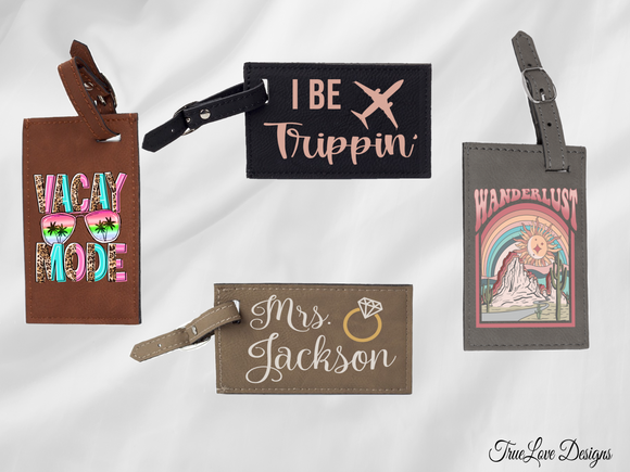 Personalized Full Color Printed Luggage Tag, Bag Tag, Wedding, Bridesmaid, Holiday, Travel Essential, Vacation Tag
