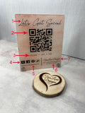 Social Media Printed Acrylic Sign, Boutique Sign, Small Business Sign, Instagram Handle, Tiktok Username, Let’s Get Social Business Sign, QR Code Sign