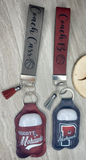 Key Lanyard Wristlet with Hardware, Personalized, Vegan Leatherette, Key Fob, Key Chain, wrist lanyard, lanyard for key, wristlet