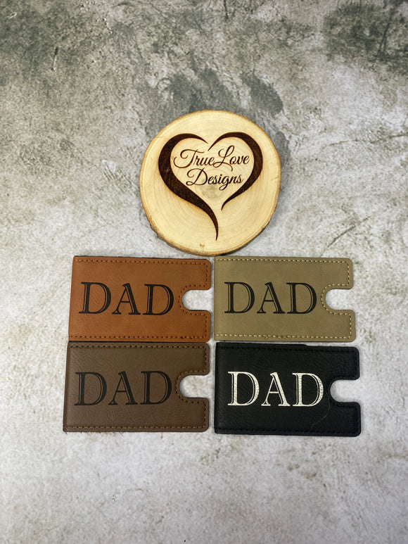 Money Clips, Large, Leatherette Engraved, Groomsman, Graduate, Wedding; Father's Day; Birthday; Gift for Him; Personalized, Dad