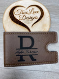 Money Clips, Large, Leatherette Engraved, Groomsman, Graduate, Wedding; Father's Day; Birthday; Gift for Him; Personalized, Dad