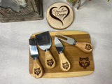 Cheese Knife, Cheese Knife Set, Personalized, Wedding Gift, Housewarming, Engagement, Wedding, Cheese Board Knife Set, One Side Engraved