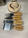Cheese Knife, Cheese Knife Set, Personalized, Wedding Gift, Housewarming, Engagement, Wedding, Cheese Board Knife Set, One Side Engraved