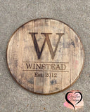 Whiskey Barrel Lids; Personalized Whiskey Barrel Lid; Wedding Guest Book